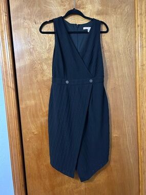 Hutch Black Faux Wrap Dress
